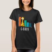 G-raph Grappige Giraffe Grafiek Woordgrap Dark BG T-shirt (Voorkant)