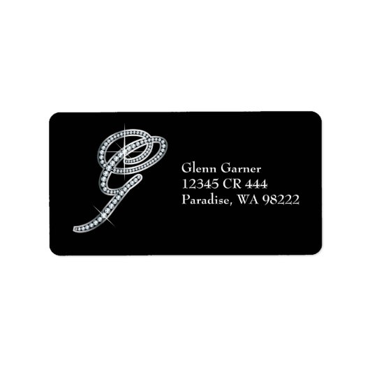 G Script "Diamond Bling"-label Etiket (Voorkant)
