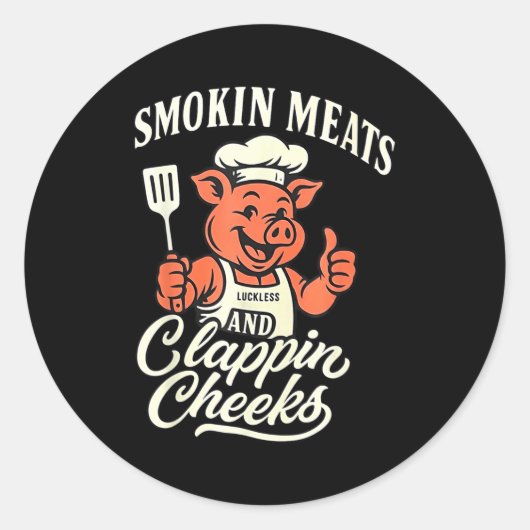 G Smokin Meats Clapn Cheeks Ronde Sticker (Voorkant)