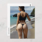 G-STRING BIKINI GIRL GRANDE CARTES POSTALES (Devant / Derrière)