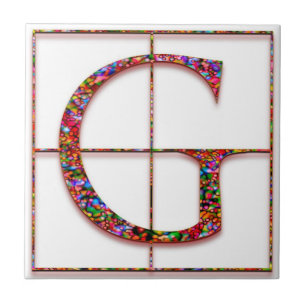 G Trajanus Carreau de Monogramme Personnalisé Roug