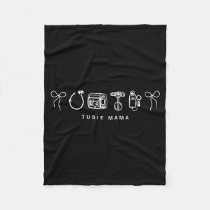 G-Tube bewustzijn Coquette Bow Tubie Moeder voedin Fleece Deken