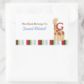 G voor Giraffe Alphabet Soepboek Bord Sticker (Tas)