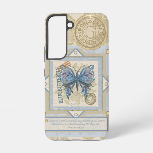 G Vormende Kantoor-vlinder Samsung Galaxy Hoesje (Achterkant)