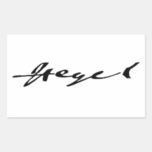 G. W. F. Hegel-handtekening Rechthoekige Sticker