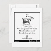 G was een geit briefkaart (Voorkant / Achterkant)