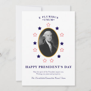 G. Washington President's Day Campagne Patriottisc Feestdagenkaart