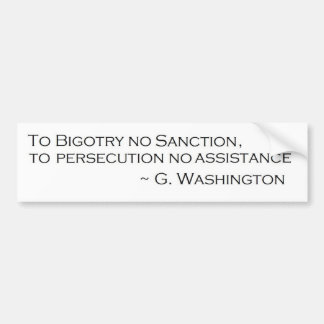 G. Washington Quote Bumpersticker