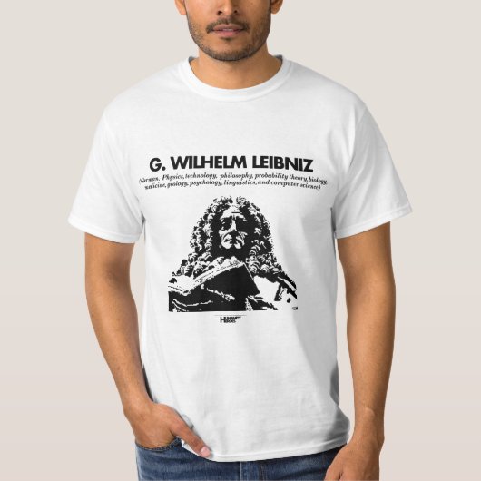 G. Whilelm Leibniz White T-shirt (Voorkant)