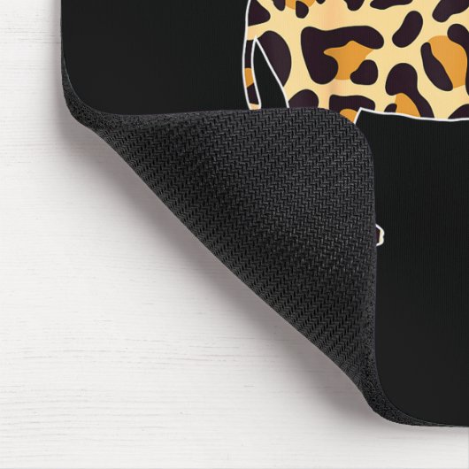 G With Santa Hat Family Matching Christmas Leopard Muismat (Hoek)