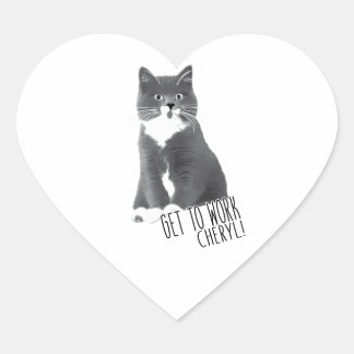 Ga aan de slag Cheryl! Hart Sticker