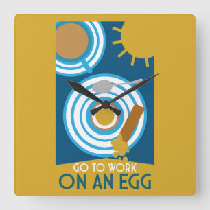 Ga aan de slag met een Egg Wall Art Vierkante Klok