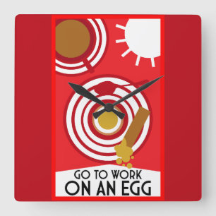 Ga aan de slag met een Egg Wall Art Vierkante Klok
