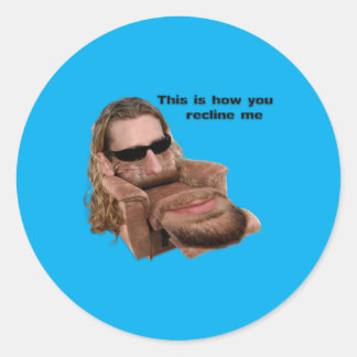 Ga achterover liggen ronde sticker