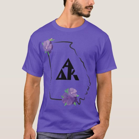 GA Alpha Delta Kappa Tshirt donker met zwarte lett (Voorkant)