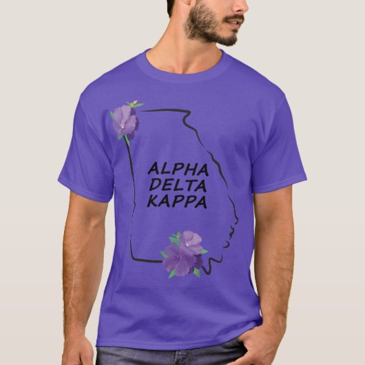 GA Alpha Delta Kappa Tshirt foncé avec lettres noi (Devant)