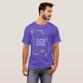 GA Alpha Delta Kappa Tshirt lettres blanches avec (Devant entier)