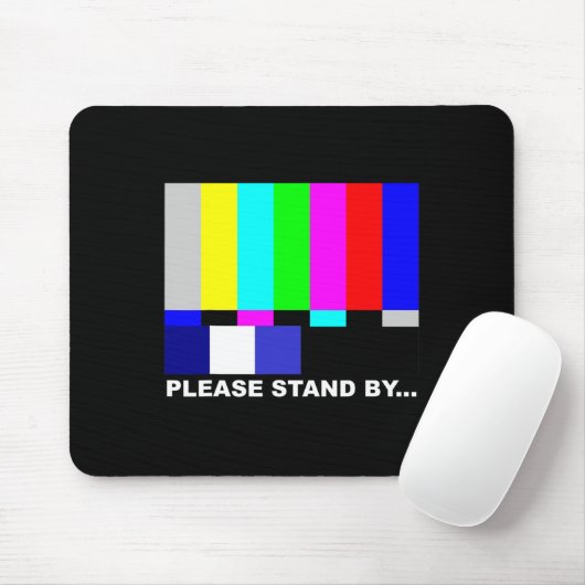 Ga alsjeblieft bij TV Test Pattern Hallowe staan Muismat (Met muis)