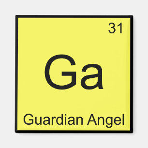 Ga - Beschermengel Grappige Chemie Elementsymbool Magneet