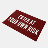 Ga bij Uw eigen Waarschuwing van het Risico op een Deurmat (Schuin)