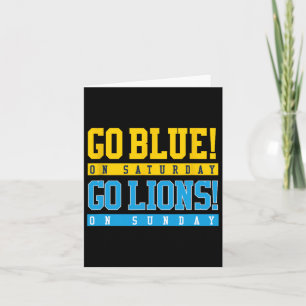 Ga blauw! Op zaterdag gaan de leeuwen! Op zondag F Kaart