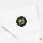 Ga blauw! Op zaterdag gaan de leeuwen! Op zondag F Ronde Sticker (Envelop)