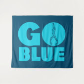 Ga blauw wandkleed (Voorkant (horizontaal))