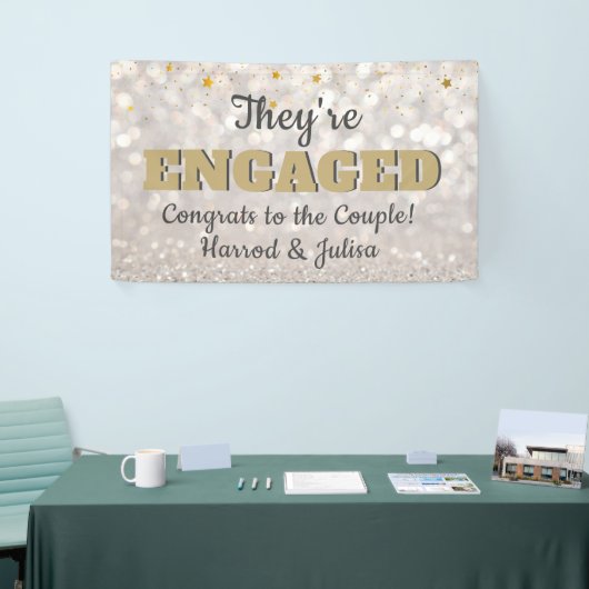 Ga Bling! Verlovingsaankondiging feestbanner Spandoek (Beurs)