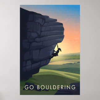 Ga Boulderen Reisposter Poster