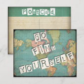 Ga Briefkaart van de Kaart van de Vondst zelf het (Voorkant / Achterkant)