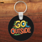 Ga buiten avontuur sleutelhanger (Voorkant)