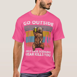 Ga buiten het slechtste Hoesje Scenario een Beer d T-shirt