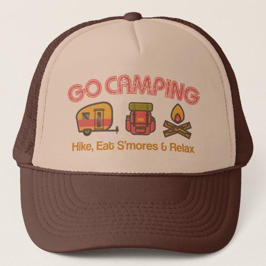 Ga Camping Trucker Hat Pet (Voorkant)