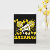 Ga Cheer Bananas School Srts Fan Team Srit Naam  Kaart (Gele Bloem)