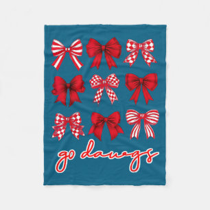 Ga Dawgs Coquette Strik Go Dawgs Middelbare School Fleece Deken