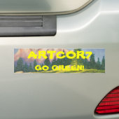 Ga de Groene Roze Bumpersticker van het Schilderen (Op auto)