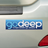Ga diep Bumpersticker (Op auto)