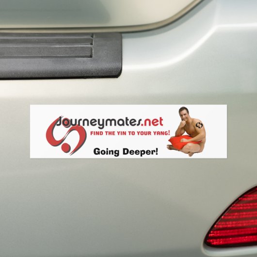 Ga dieper. bumpersticker (Op auto)