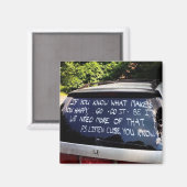 Ga doen wat je gelukkig maakt - Achtergrond magnee Magneet (Voorkant / Achterkant)