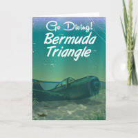 Ga duiken! Bermuda driehoek reisposter