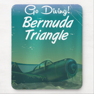 Ga duiken! Bermuda driehoek reisposter Muismat