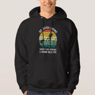 Ga duiken in het slechtste geval een haai doodt hoodie