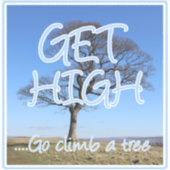 Ga een boomarborist klimmen sticker (Voorkant)