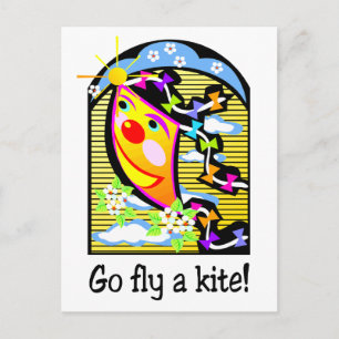 Ga een Kite 3 vliegen Briefkaart