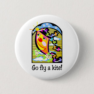 Ga een Kite 3 vliegen Ronde Button 5,7 Cm