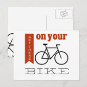 Ga er op je fiets aan. briefkaart (Voorkant / Achterkant)