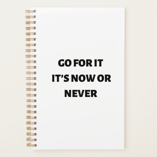 Ga ervoor, het is nu of nooit planner (Voorkant)