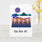 "Ga ervoor!" Open Water Wenskaart Kaart (Gele Bloem)