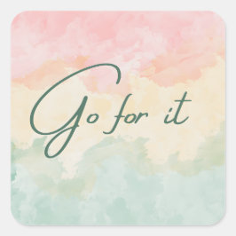 Ga ervoor vierkante sticker