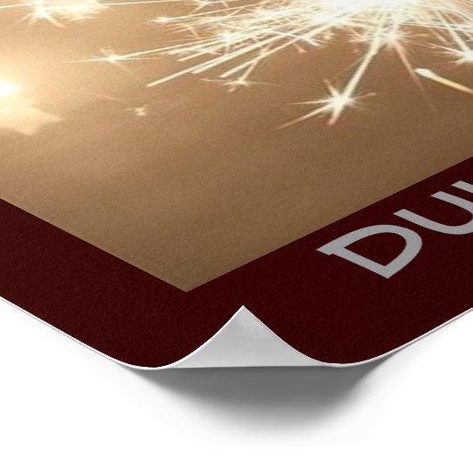 Ga Forth en Poster Sparkle met een Bericht (Hoek)